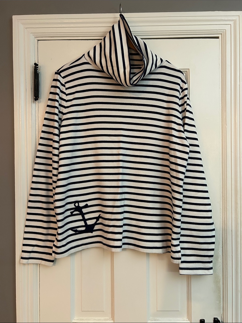 Vineyard Vines Striped Turtleneck Sweater with Anchor Detail, BRAND NEW w/o Tag